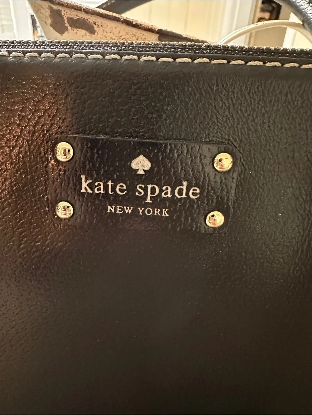 kate spade Black Pebbled Leather Dome Satchel